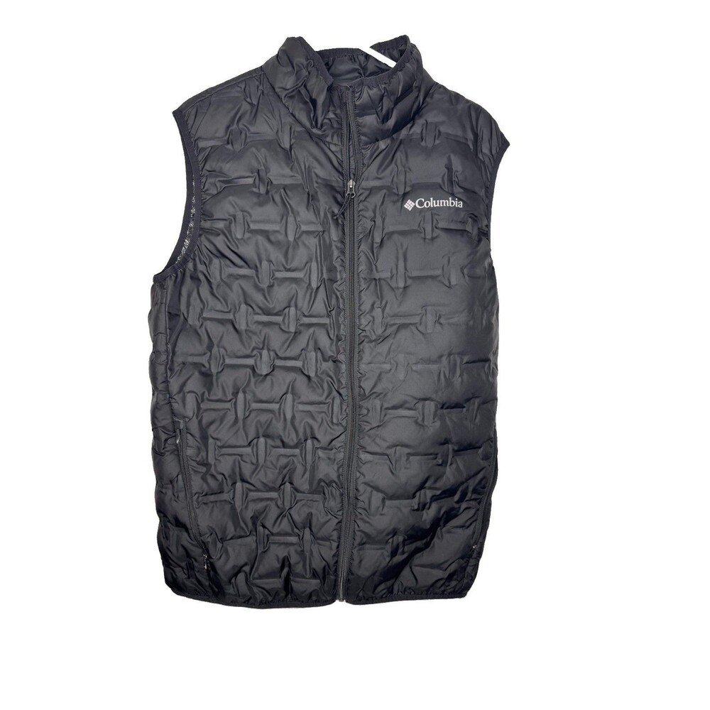Columbia Delta Ridge Down Vest Men’s Black Heat Seal Omni-Heat Large